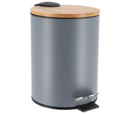 Koš za smeti 2,5 l, s pedalom, Tendance, bambus/siva