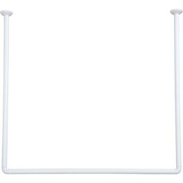 Tirnica kotna za kad 80x80 cm, alu bela, TENDANCE