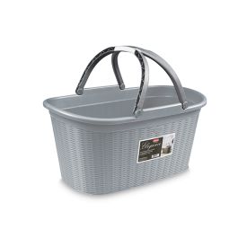 Košara za perilo z ročajem 35l Elegance, siva 
