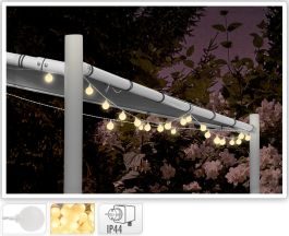 Lučke vrtne 80 led, toplo bela, 16 m, IP44, Kop.