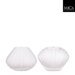Vaza bela školjka 19 x 8 x 14,5cm
