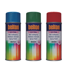 Sprej belton spectral beli mat ral 9010 400.ml 
(2v1, temeljni + visoko pokrivni za različne podlage)