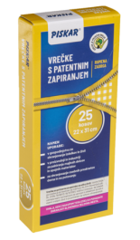Vrečke na ZIP zapiranje, 22 x 31cm, 25/1, prozorne, PELD 
