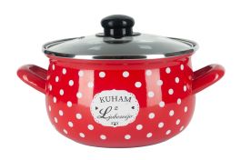 Kozica visoka 18cm/2,6l rdeča Kuham z ljubeznijo
