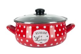 Lonec nizek 22cm/3,6l rdeča Kuham z ljubeznijo
