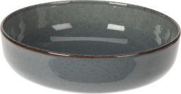 Krožnik porcelan globok, siv
