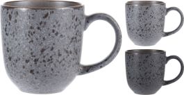 Lonček stoneware siv 380ml, 2 barvi
