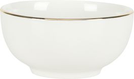 Skledica bela z zlatim robom 200ml, porcelan, Koop.
