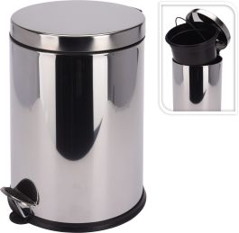 Koš za smeti pedalka 12l, inox
