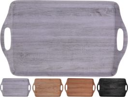 Pladenj servirni, dekor les, 38x23cm, melamin
