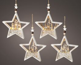 Lučka božična led zvezda, 14cm
