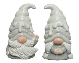 Figura božična palček bel, 12,5cm, Kaem.