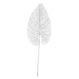 Veja dekorativna  srebrna lističi 62 cm, Bizz.