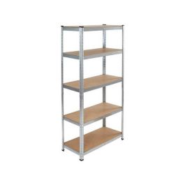 REGAL KOVINSKI POCINKAN -5 MDF POLIC - NOSILNOST DO 170kg/-KLIK sistem 90x40x180cm 
