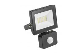 Reflektor LED G-TECH s senzorjem 10W, 1000lm 4000K ČRN IP65