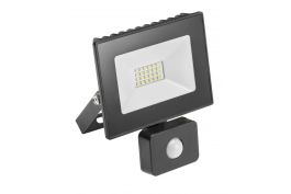 Reflektor LED G-TECH s senzorjem 20W, 2000lm 4000K ČRN IP65