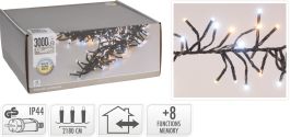 Lučke 3000 led ledeno/toplo bela grozdne s programatorjem 21,8 m, IP44, Koo.