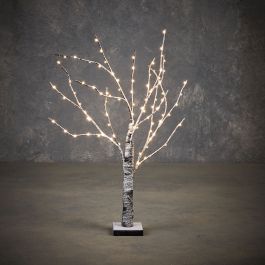 Drevo božično rjavo 96 led, na baterije, 60 cm, Edel.