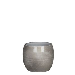 Lonec cvetlični Mica, Lester siv, v 14 x š 16 cm, Edel.