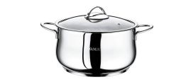 Lonec 4,5l s stekl. pokrovom 2-R inox fi22x12cm, indukcija

