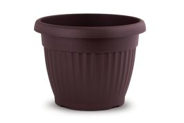 Lonec cvetlični Mediteran 25, fi 30 x H 22 ( 7,0 L ) temno rjavi, PLS