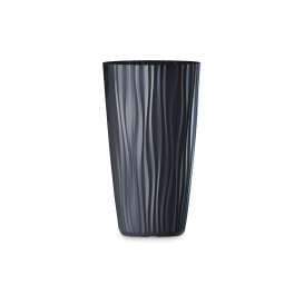 Lonec cvetlični Sahara visoki 28 x H50 cm, antracitna, PLS