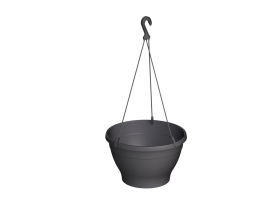 Lonec cvetlični  viseči z obešalom Melrose Esprit 26 x H16,5 cm, antracitna  PLS