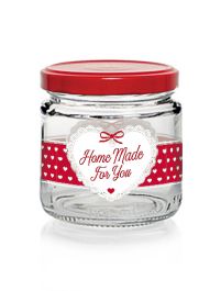 Kozarec za vlaganje dekor Home made FOR YOU s pokrovčkom,, 100ml 
