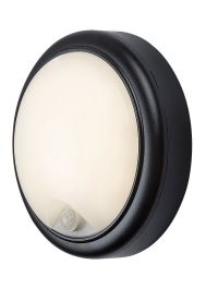 Svetilka LED HITURA s senzorjem 15W 4000K okrogla črn rob IP54