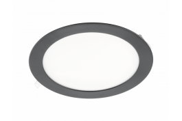 Panel LED vgradni črn ORIS PLUS 3000K LED 13W,1020lm, okrogel
