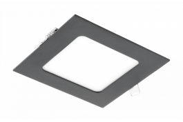 Panel LED vgradni črn MATIS PLUS 3000K LED 7W, 1020Lm, kvadrat