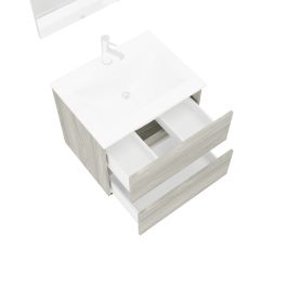 Element z umivalnikom Easy 60 cm siv hrast 