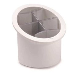 Odcejalnik za pribor 16x15x16cm belo/siv
