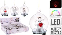 Angelček v steklu z led lučko, 6cm

