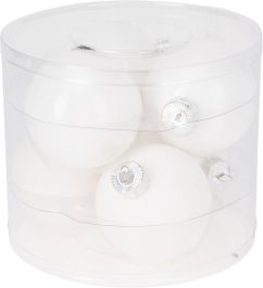 Bučke novoletne bele steklene, set 6 kom/80 mm,  Koo.