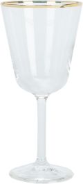 Kozarec za vino z zlatim robom 280ml 
