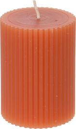 Sveča rebrasta Pillar 8cm, oranž
