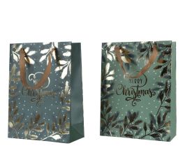 Vrečka darilna novoletna glitter 12x30x42cm
