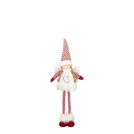Figura božična punčka angel rdeč 68 cm, Edel.