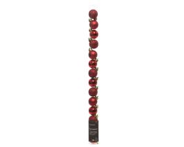 Bučke novoletne plastične, rdeče, fi 3 cm, set 14/1
