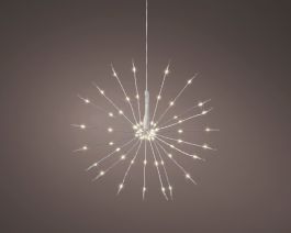 Lučka novoletna ognejemet svetleča 60 led, fi 25 cm,  IP44, Kaem.