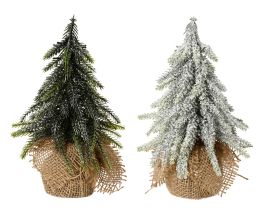 Smrečica  novoletna zasnežena v juti, 20 cm, Kaem.