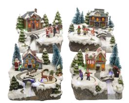 Dekoracija božična pokrajina led 16x19x15 cm, Kaem.