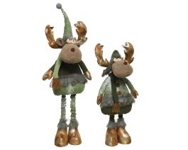 Figura božična jelenček zeleno/rjav 70 cm, Kaem.