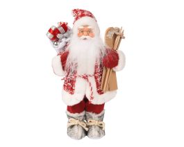 Figura božična božiček s smučkami 30 cm, Kaem.