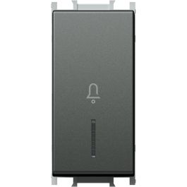 Tipkalo MODUL 1polno z lučko ZVONEC 16A 250V~ 1M antracit