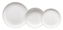 Krožnik garnitura 12/1 Edge filo Oro, porcelan
