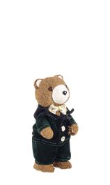 Figura medvedek smaragdno zelen 25 cm, Bizz.