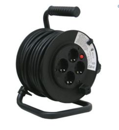 Roleta kabelska 25m/4V/3x1,5mm2 IP40 250V/16A PVC boben