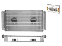 Grelec hrane z dvema podstavkoma za svečke, inox 30x15cm
